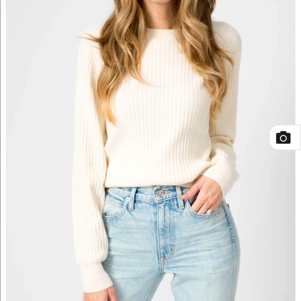 Rag & Bone Irwin Crew Sweater in Chalk - NWT